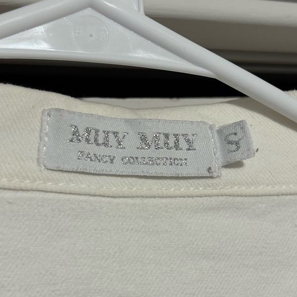 Miu Miu White Jean Jacket - Picture 2 of 8